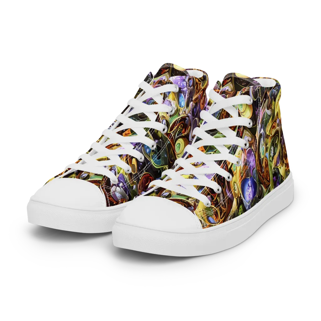 Chromatic Alchemy on Women's High Top Canvas Shoes — Left Front