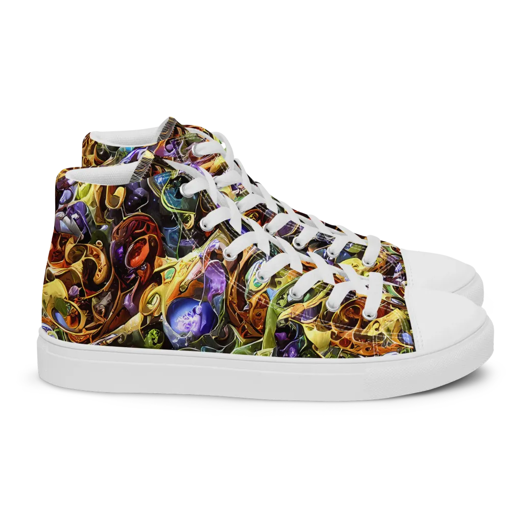 Chromatic Alchemy on Women's High Top Canvas Shoes — Right