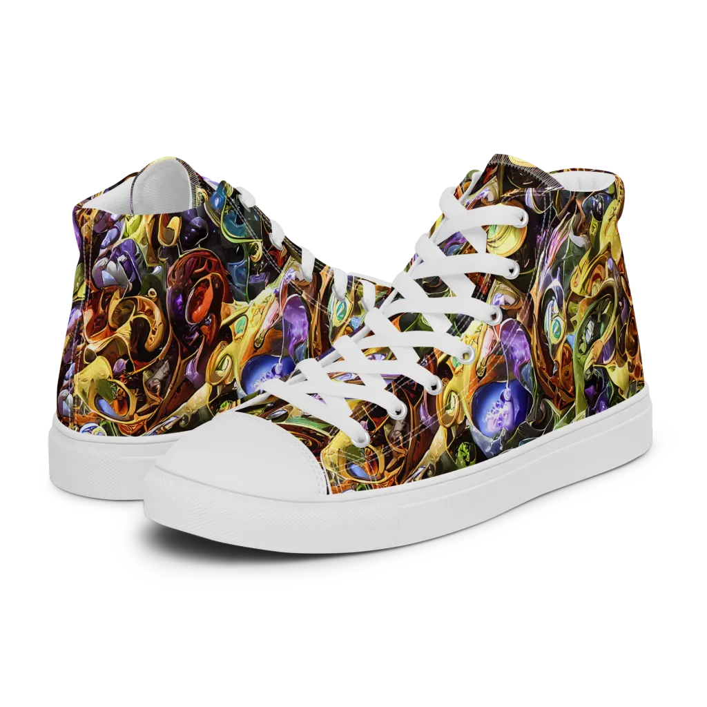 Chromatic Alchemy on Women's High Top Canvas Shoes — Left