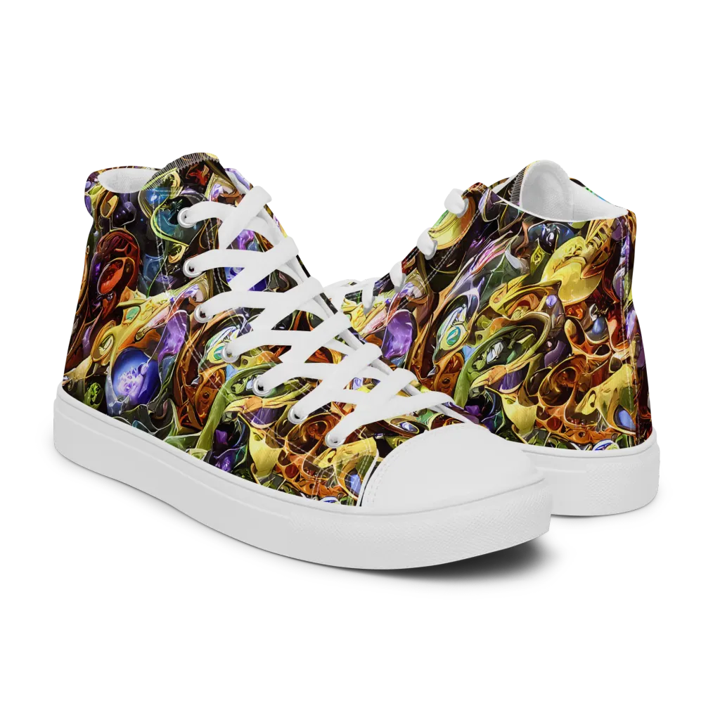 Chromatic Alchemy on Women's High Top Canvas Shoes — Right