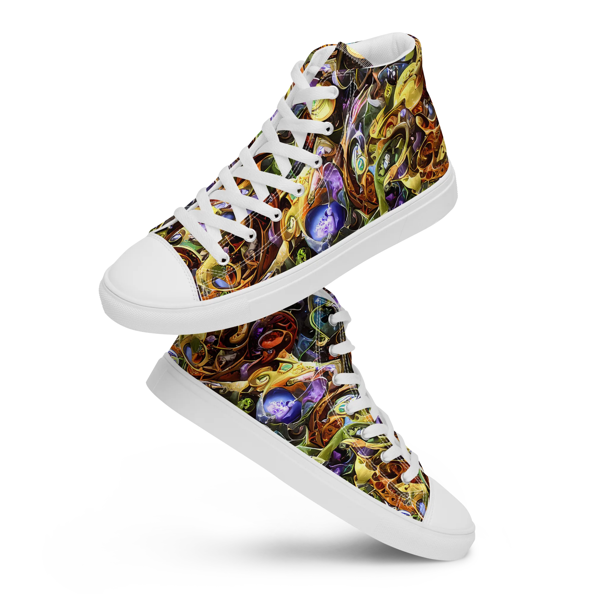 Chromatic Alchemy on Women's High Top Canvas Shoes — Front