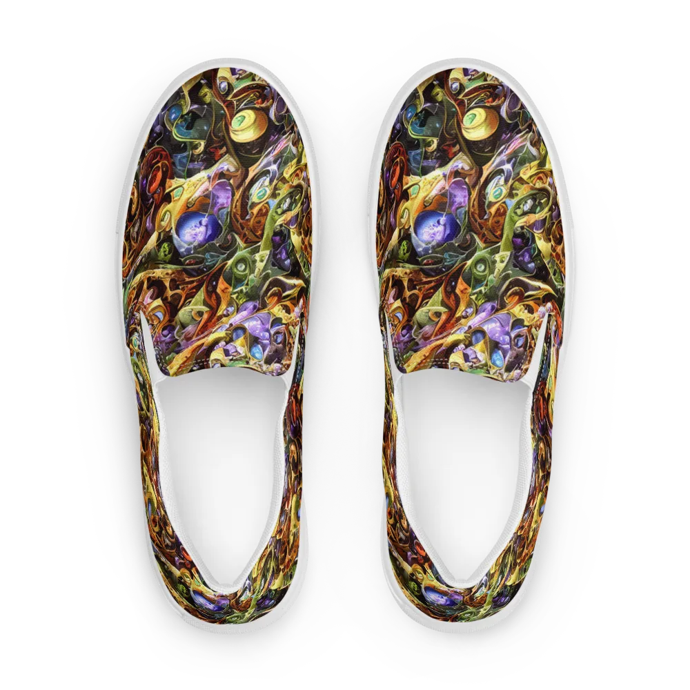 Chromatic Alchemy on Men's Slip-On Canvas Shoes — Front