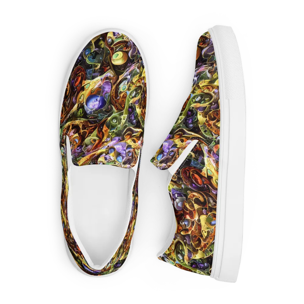 Chromatic Alchemy on Men's Slip-On Canvas Shoes — Front