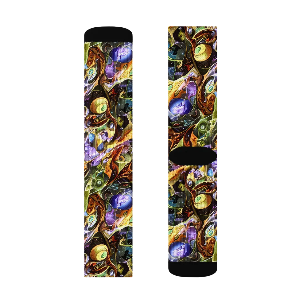 Chromatic Alchemy on Socks — Left Sock