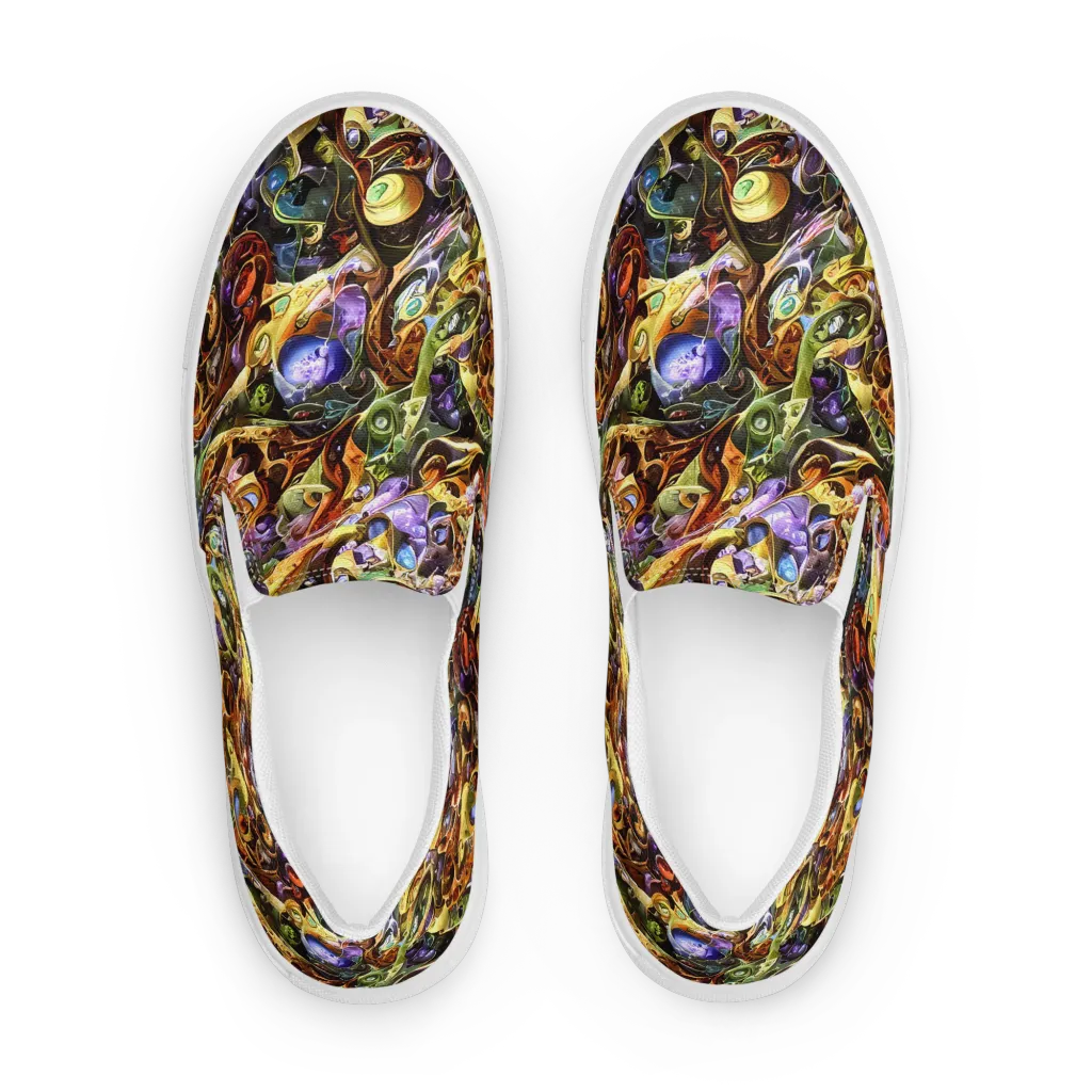 Chromatic Alchemy on Women's Slip-On Canvas Shoes — Front