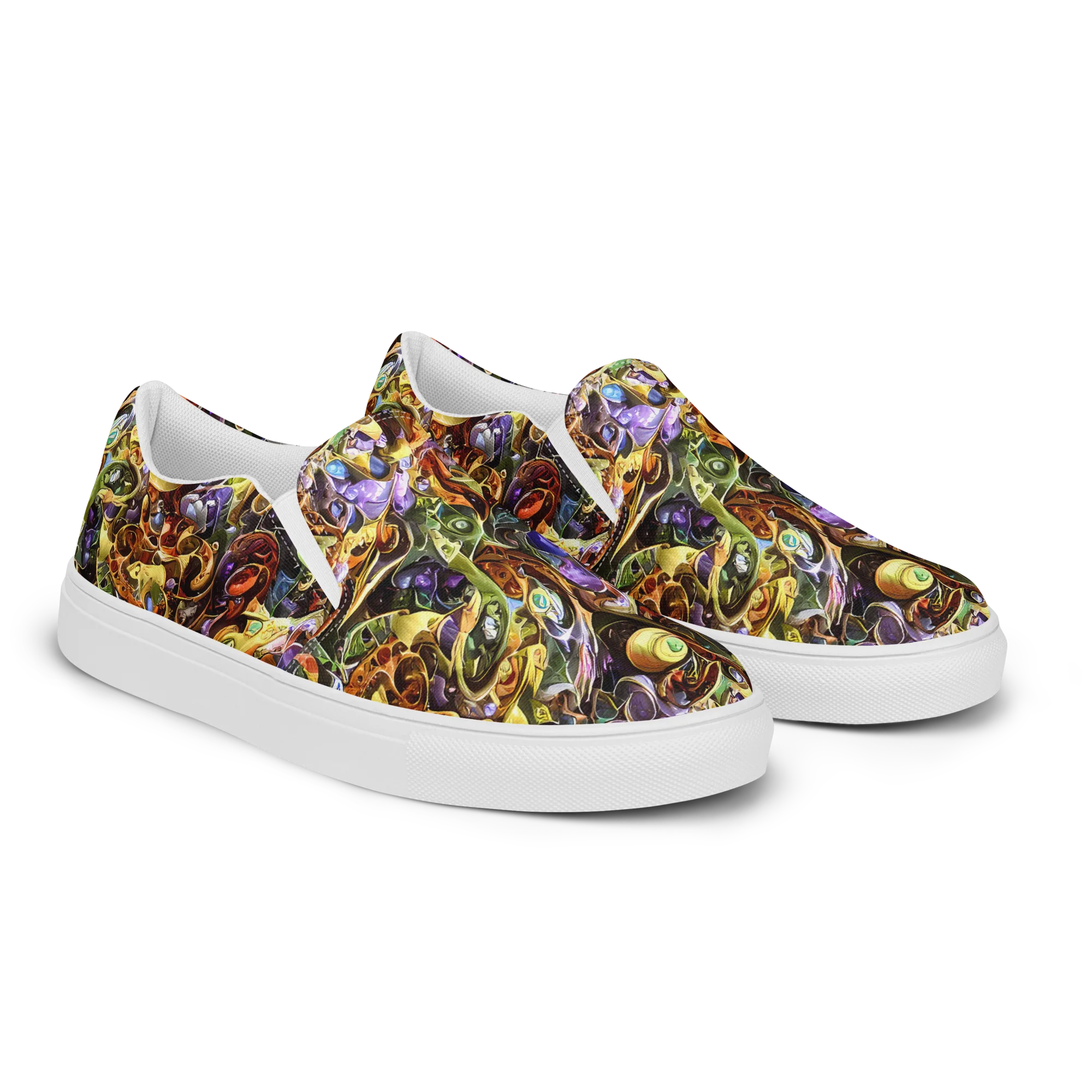 Chromatic Alchemy on Women's Slip-On Canvas Shoes — Right Front