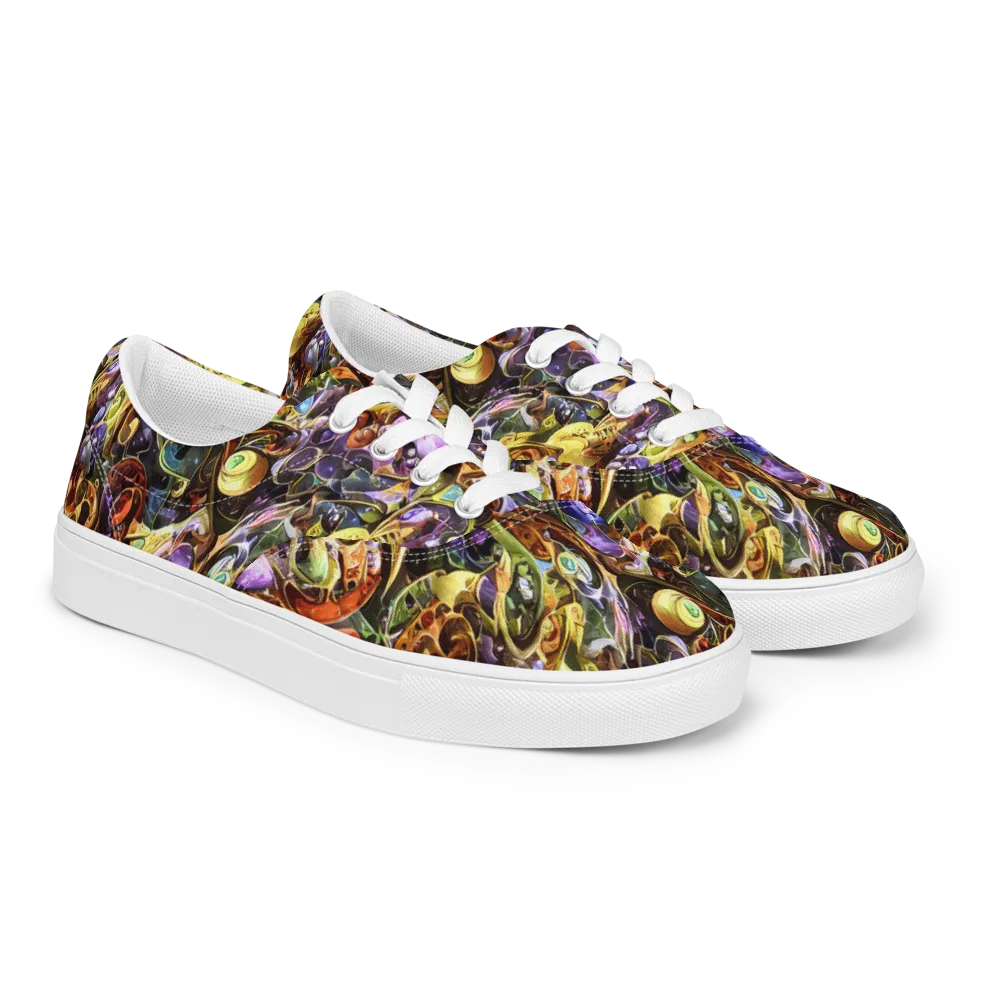 Chromatic Alchemy on Men's Lace-Up Canvas Shoes — Right Front