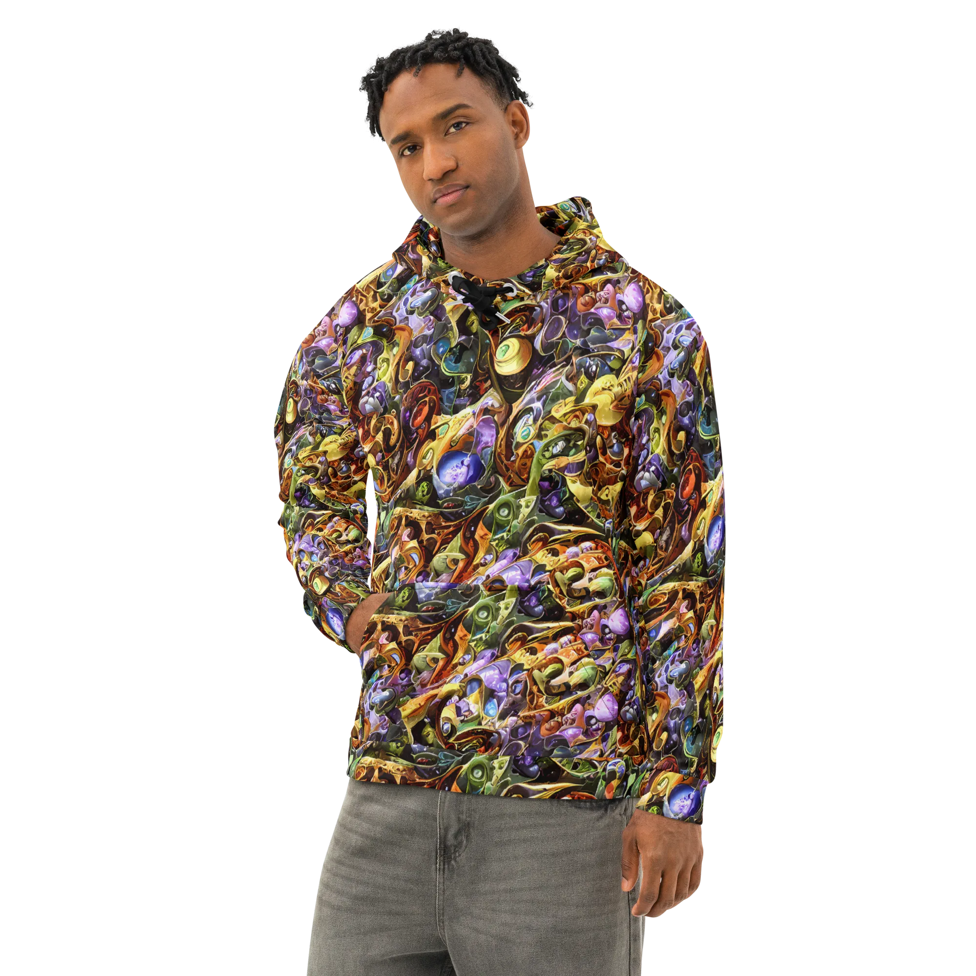 Chromatic Alchemy on Cotton Hoodie — Left Front