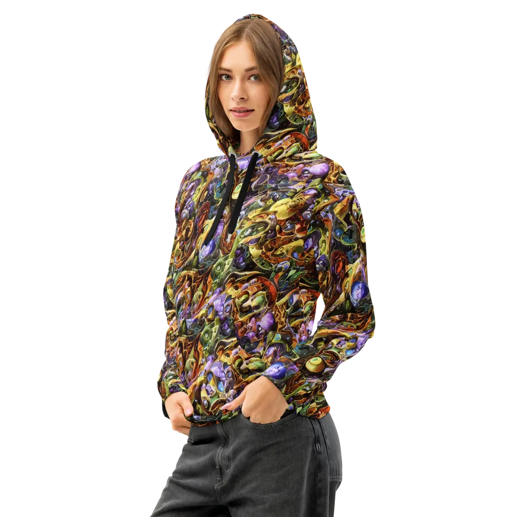 Chromatic Alchemy on Cotton Hoodie — Left Front
