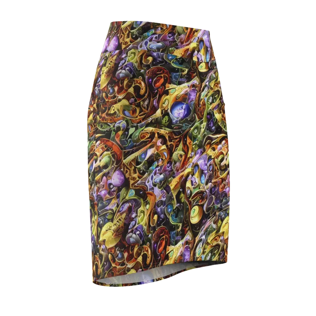 Chromatic Alchemy on Pencil Skirt — Front Side