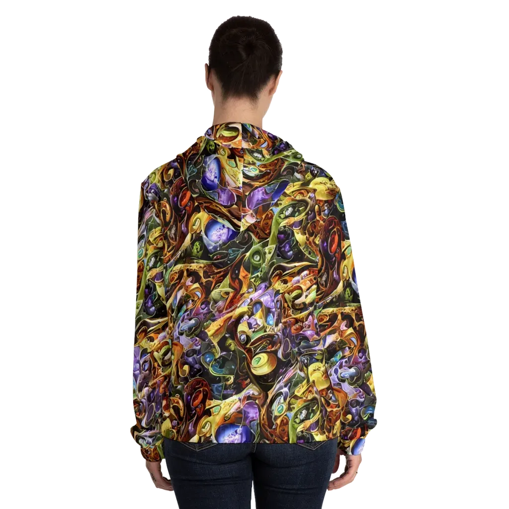 Chromatic Alchemy on Women's Full-Zip Hoodie — Back On Person