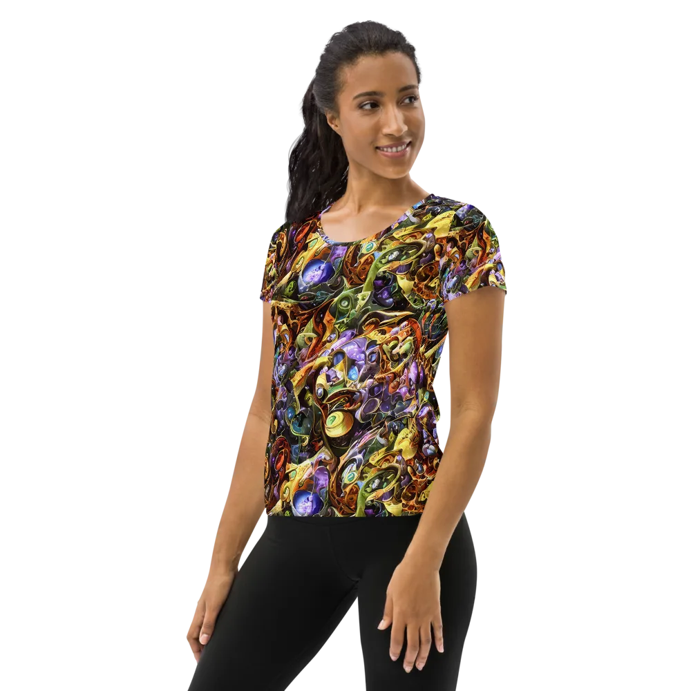 Chromatic Alchemy on Women's Athletic T-Shirt — Left