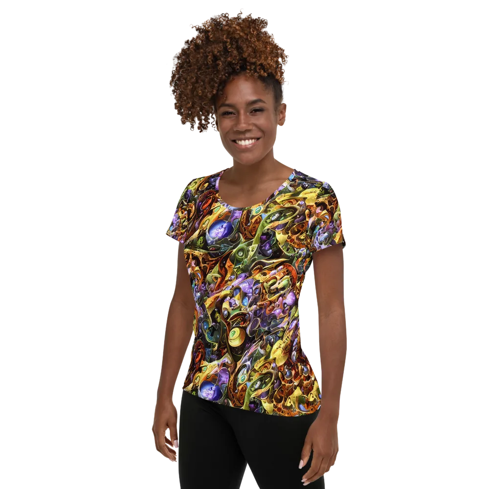 Chromatic Alchemy on Women's Athletic T-Shirt — Left