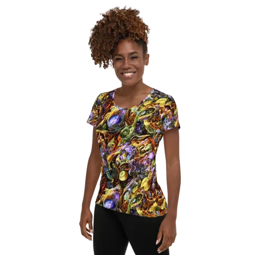 Chromatic Alchemy on a Women's Athletic T-Shirt