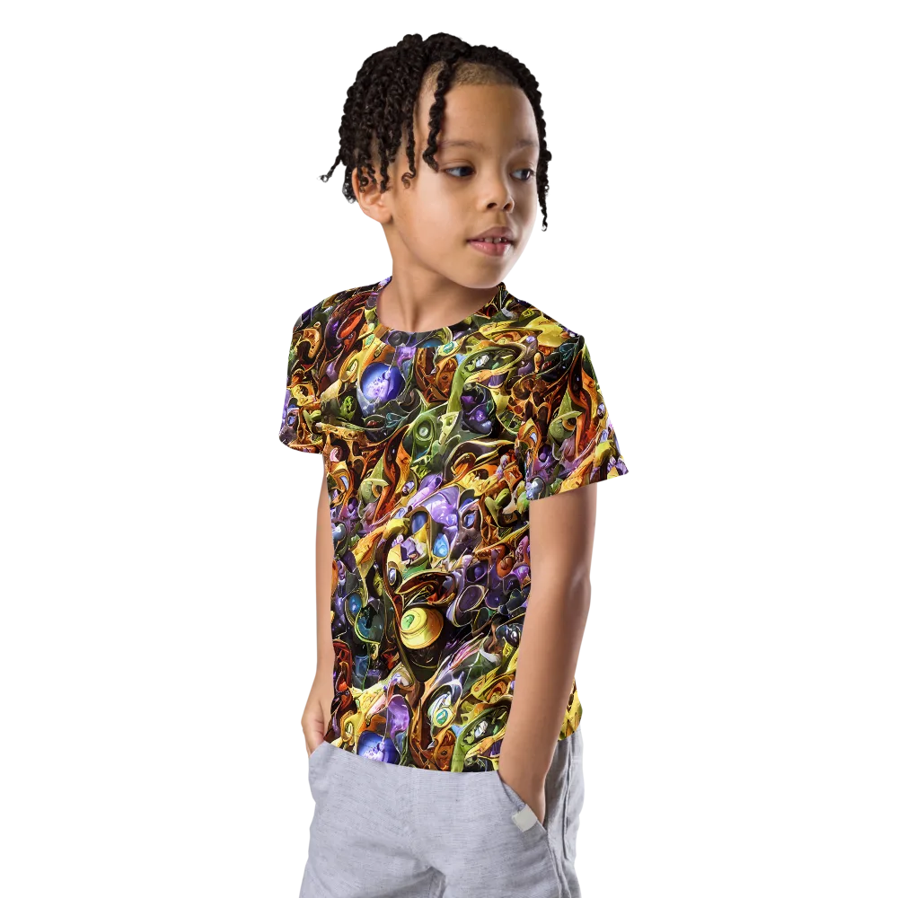 Chromatic Alchemy on Kids Crew Neck T-Shirt — Left Front