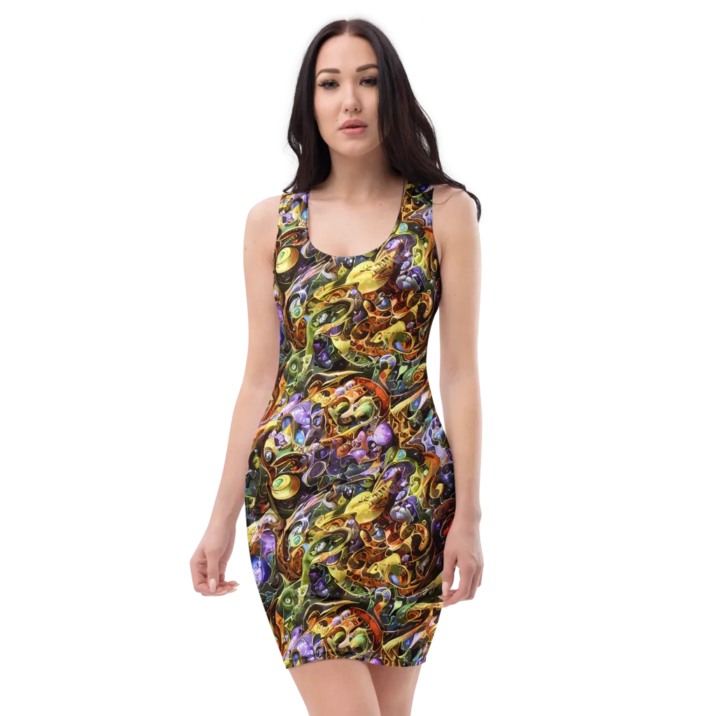 Chromatic Alchemy on Bodycon Dress — Front