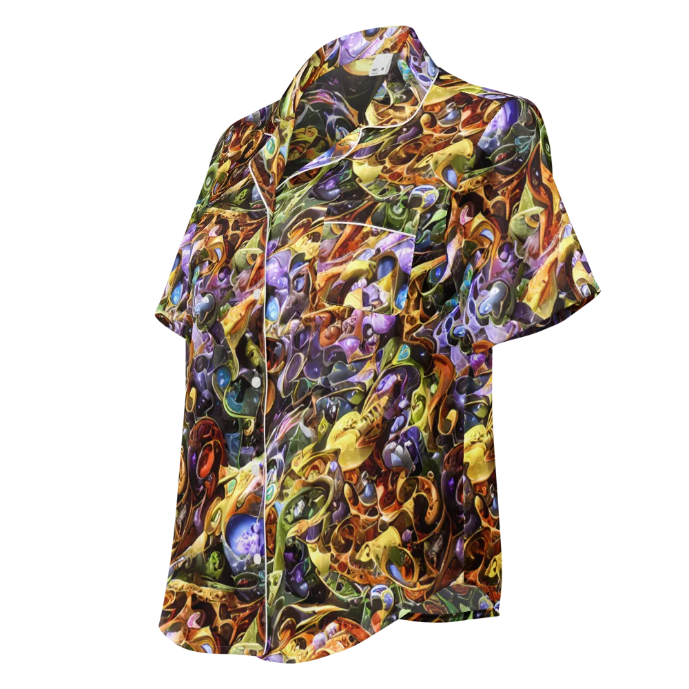 Chromatic Alchemy on Women's Short Sleeve Pajama Top — Left Front