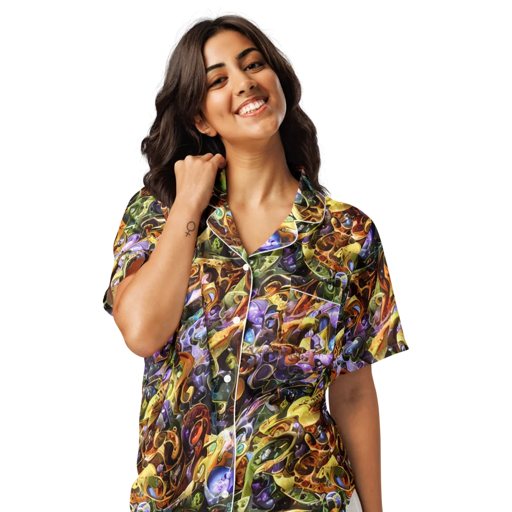 Chromatic Alchemy on Women's Short Sleeve Pajama Top — Front