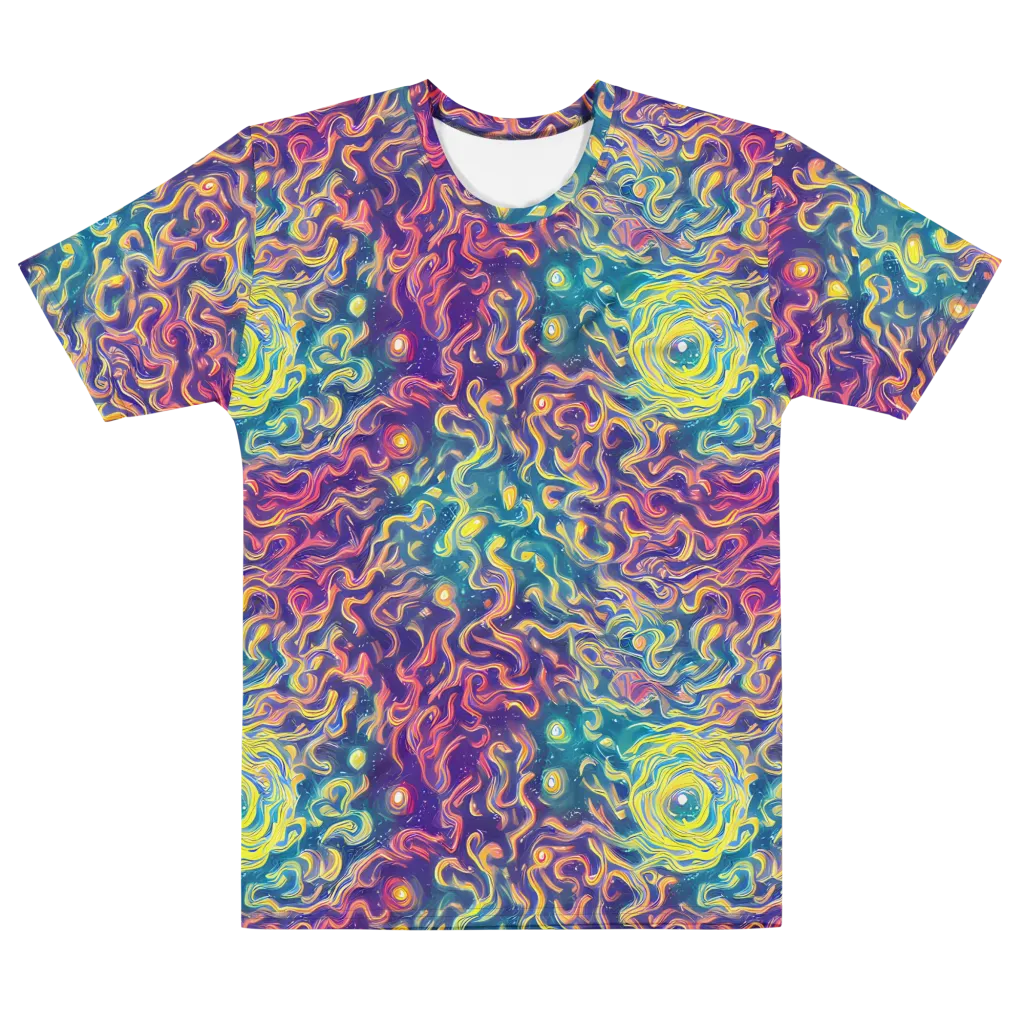Dreamfire Current on Men's Cotton Crew Neck T-Shirt — Front