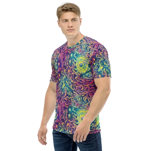 Dreamfire Current on a Men's Crew Neck T-Shirt