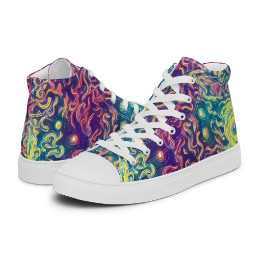 Dreamfire Current on a Men's High Top Canvas Shoes