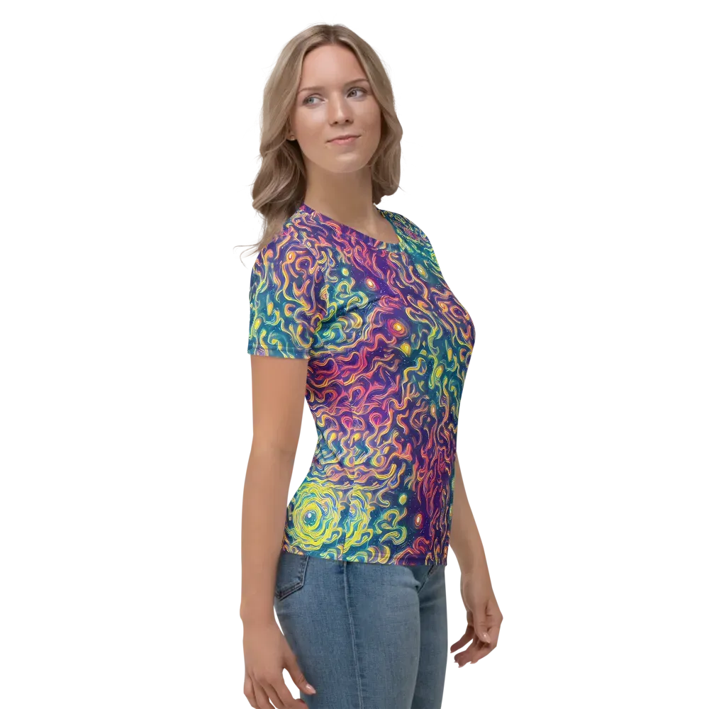 Dreamfire Current on Women's Crew Neck T-Shirt — Right