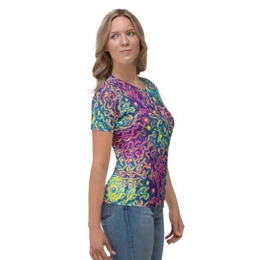 Dreamfire Current on a Women's Crew Neck T-Shirt