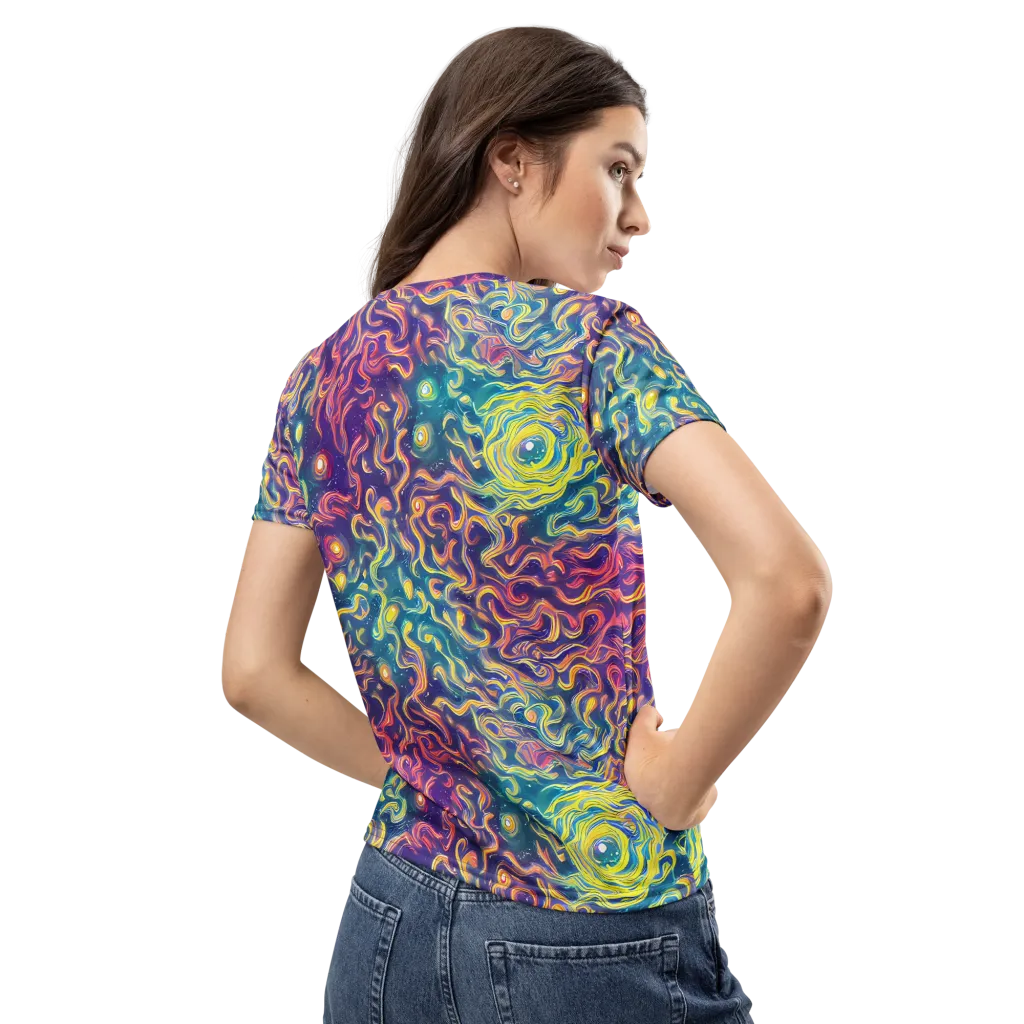 Dreamfire Current on Women's Crew Neck T-Shirt — Back