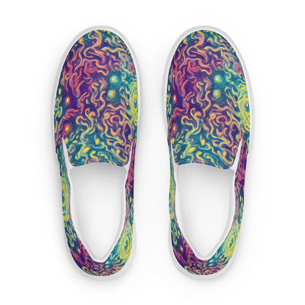 Dreamfire Current on Men's Slip-On Canvas Shoes — Front
