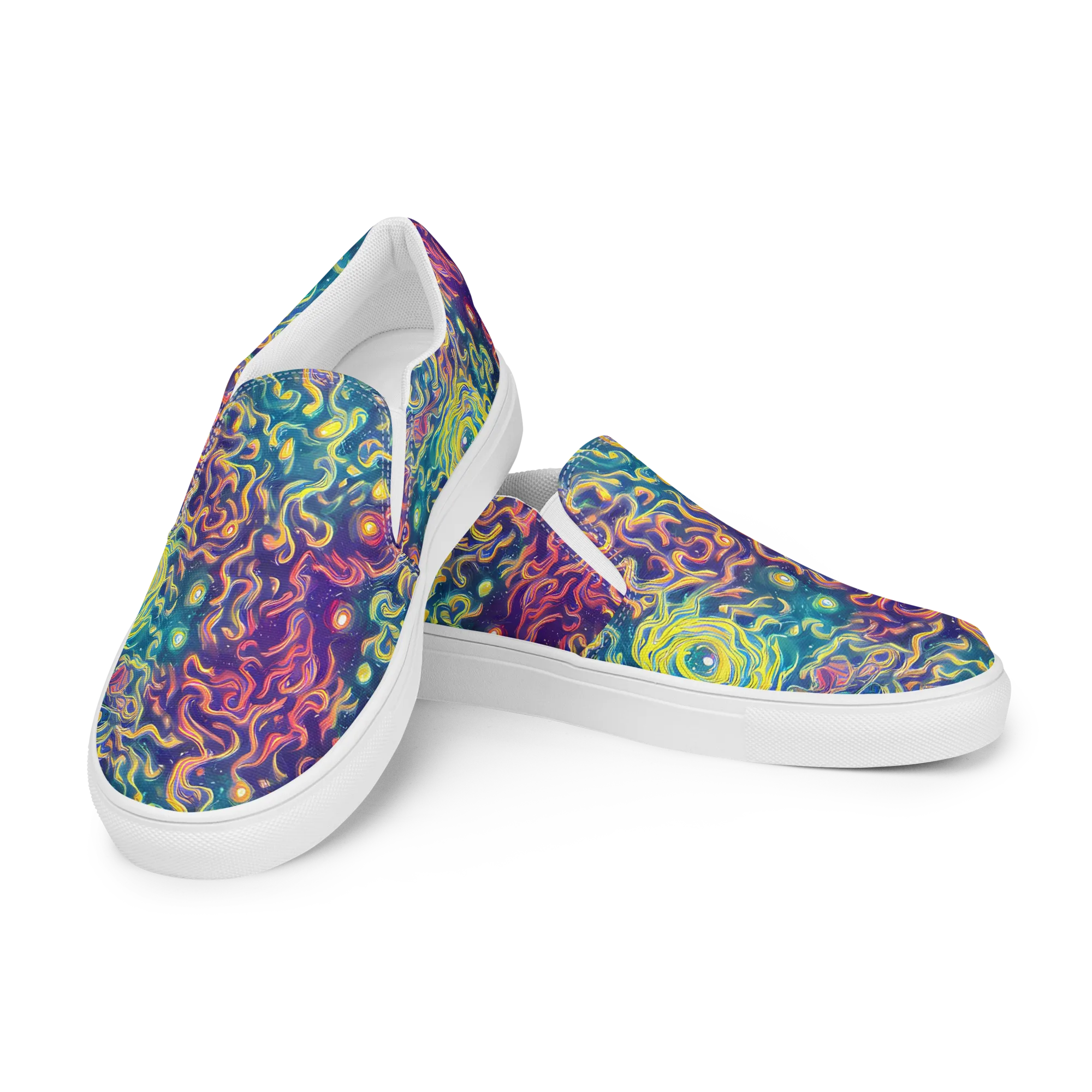 Dreamfire Current on Men's Slip-On Canvas Shoes — Left Front