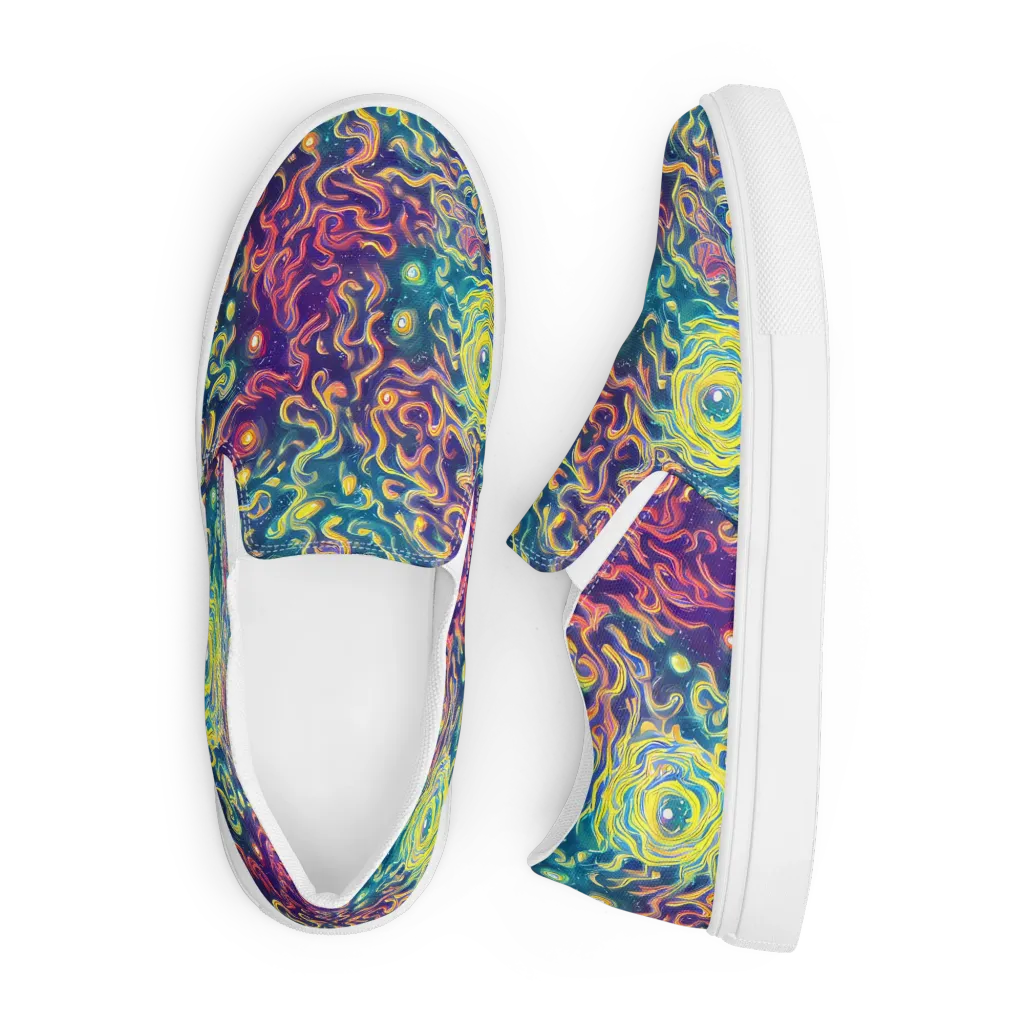 Dreamfire Current on Men's Slip-On Canvas Shoes — Front