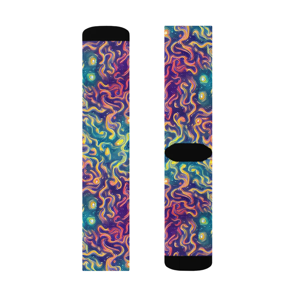 Dreamfire Current on Socks — Left Sock