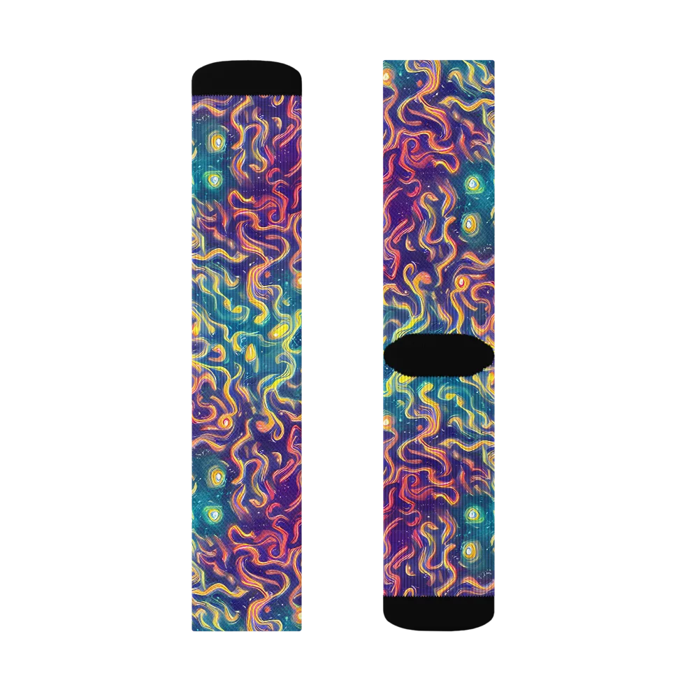 Dreamfire Current on Socks — Right Sock