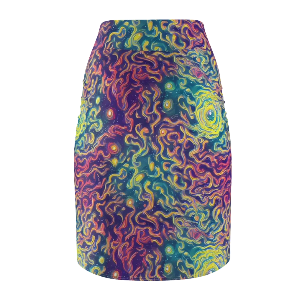 Dreamfire Current on Pencil Skirt — Back