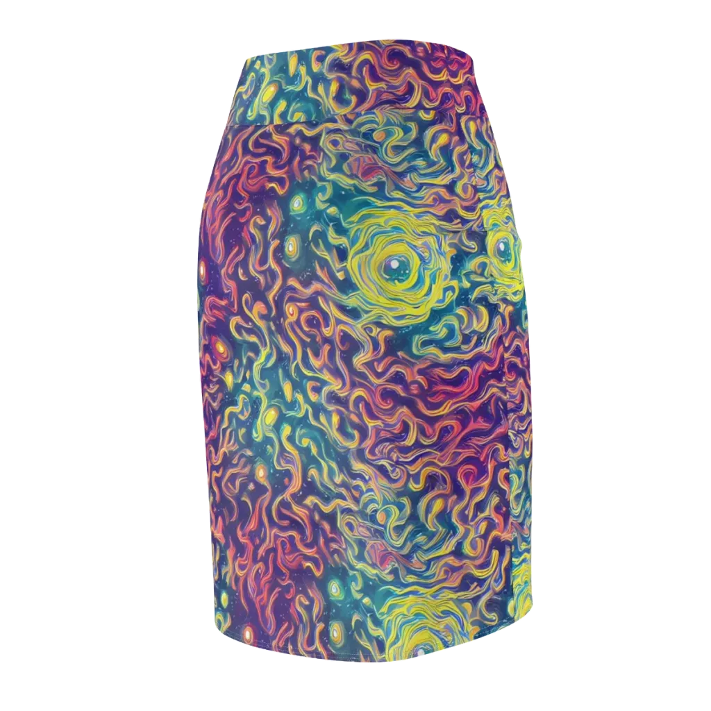 Dreamfire Current on Pencil Skirt — Back Side