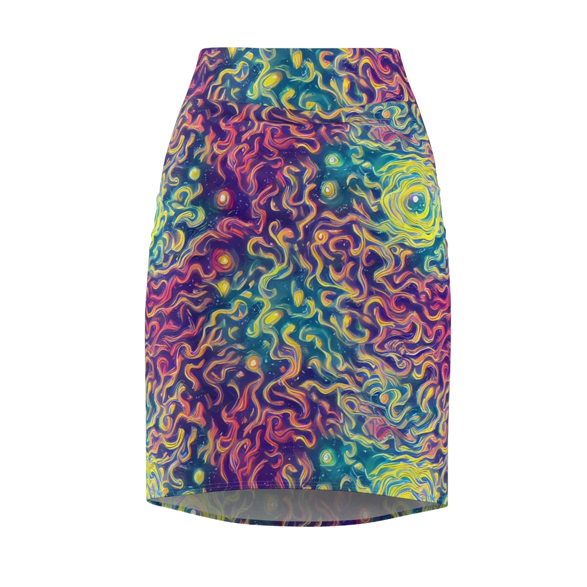 Dreamfire Current on Pencil Skirt — Front