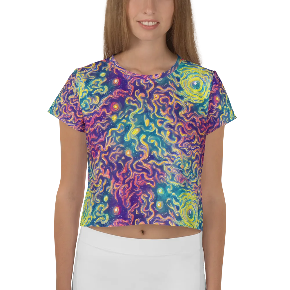 Dreamfire Current on Crop Tee — Front