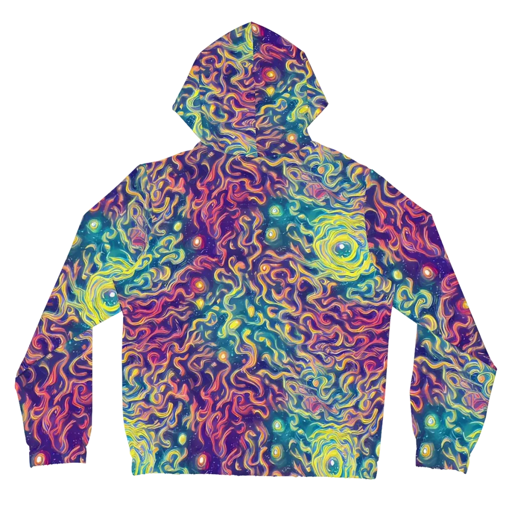 Dreamfire Current on Women's Full-Zip Hoodie — Back