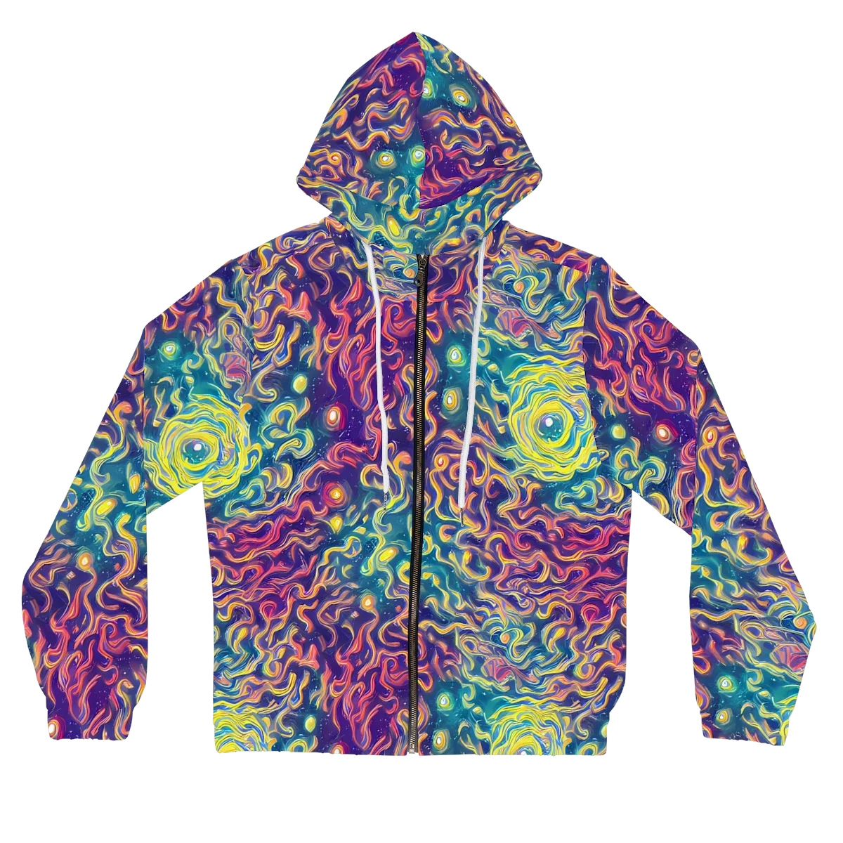 Dreamfire Current on Women's Full-Zip Hoodie — Front