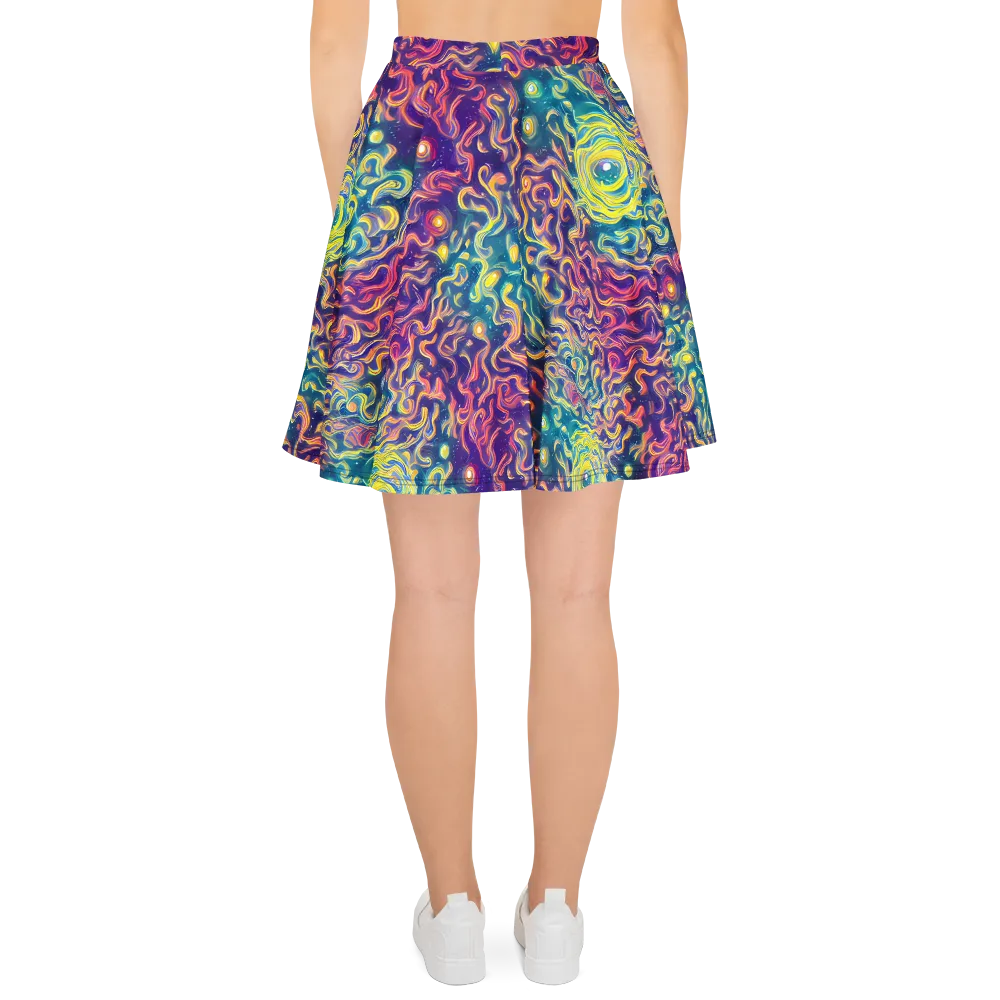Dreamfire Current on Skater Skirt — Back