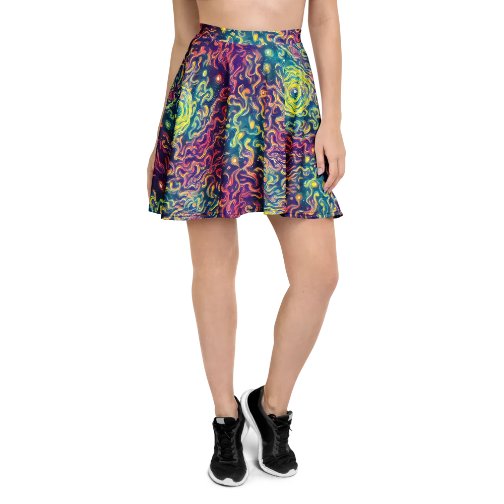 Dreamfire Current on Skater Skirt — Front