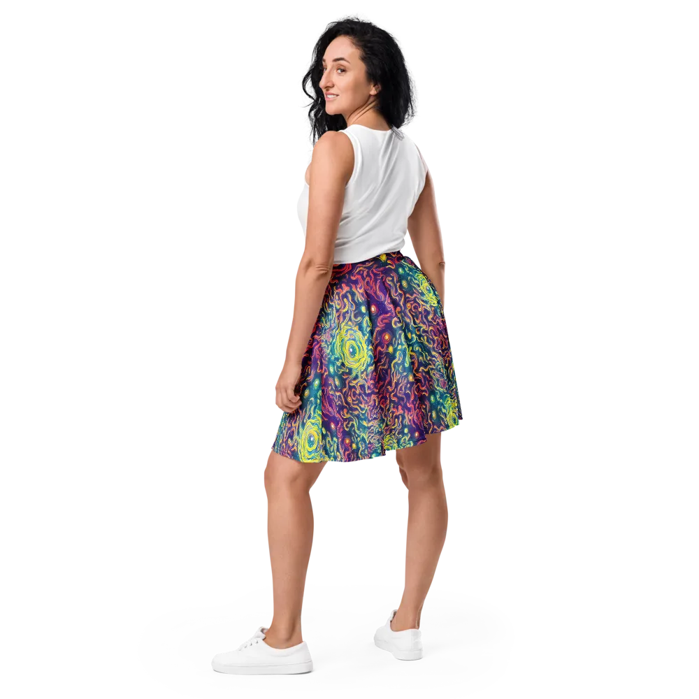 Dreamfire Current on Skater Skirt — Back