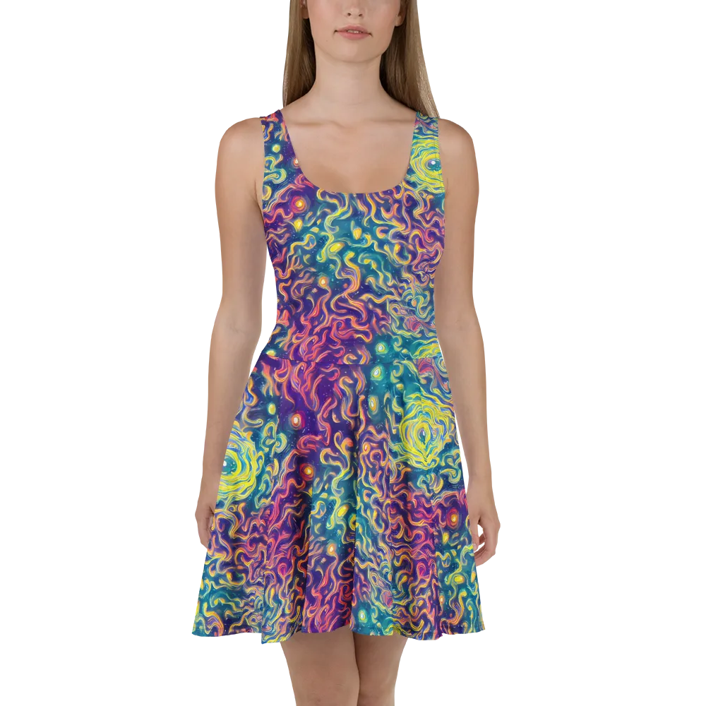 Dreamfire Current on Skater Dress — Front