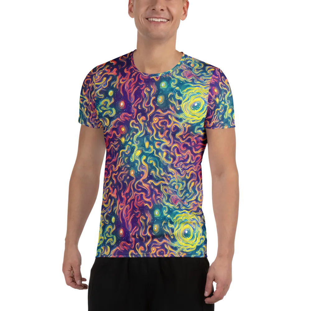Dreamfire Current on Men's Athletic T-Shirt — Front