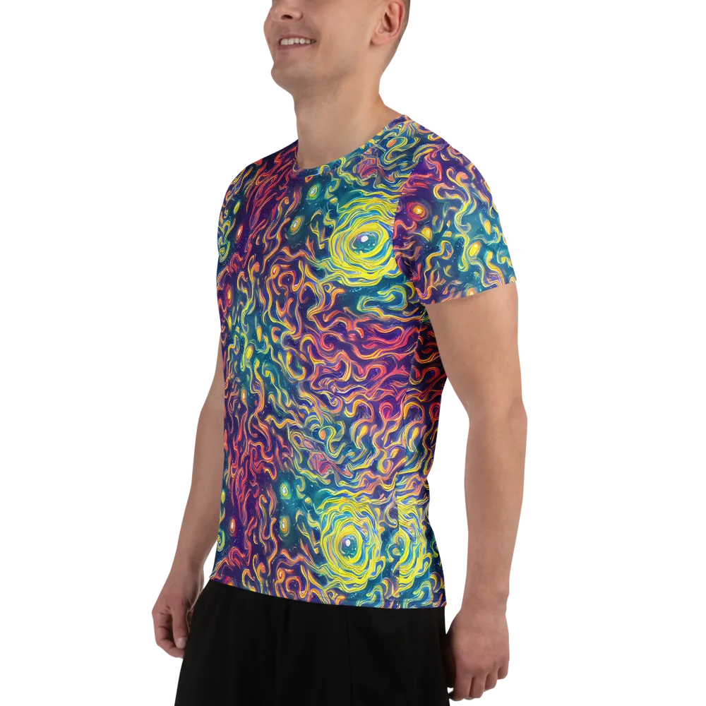 Dreamfire Current on Men's Athletic T-Shirt — Left