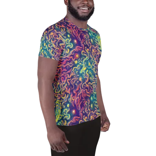 Dreamfire Current on a Men's Athletic T-Shirt