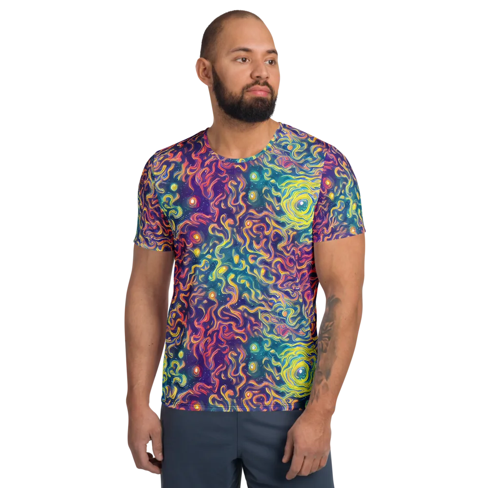 Dreamfire Current on Men's Athletic T-Shirt — Front