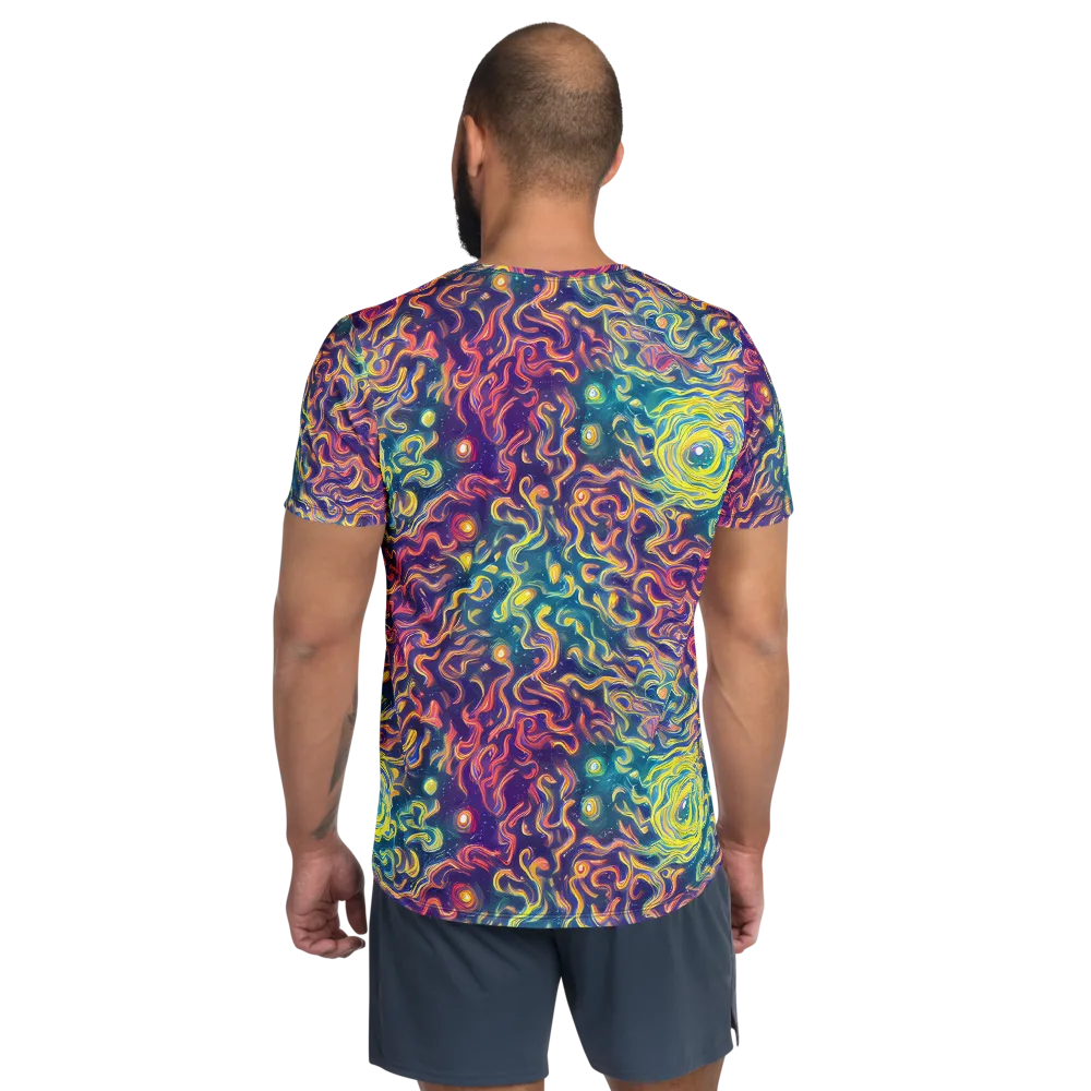 Dreamfire Current on Men's Athletic T-Shirt — Back