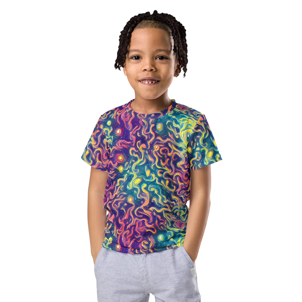 Dreamfire Current on Kids Crew Neck T-Shirt — Front