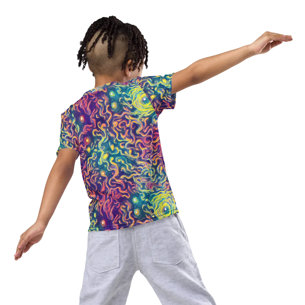 Dreamfire Current on Kids Crew Neck T-Shirt — Back